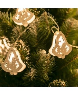 DecoKing LED-valopallo CRALA JINGLEBELLS WWH 10 kpl