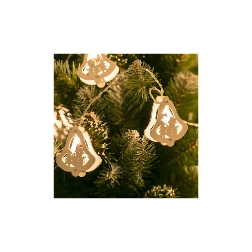 DecoKing LED гирлянда CRALA JINGLEBELLS WWH 10шт