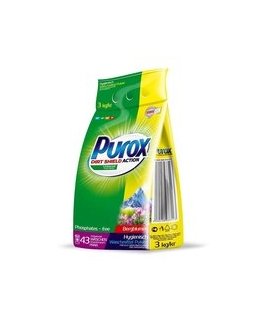 Skalbimo milteliai PUROX, universalūs, 43 skalbimai, 3 kg
