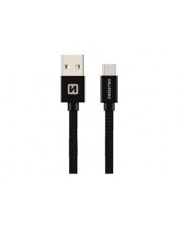 Swissten 71521101 USB-kaapeli 0,2 m USB A USB C musta