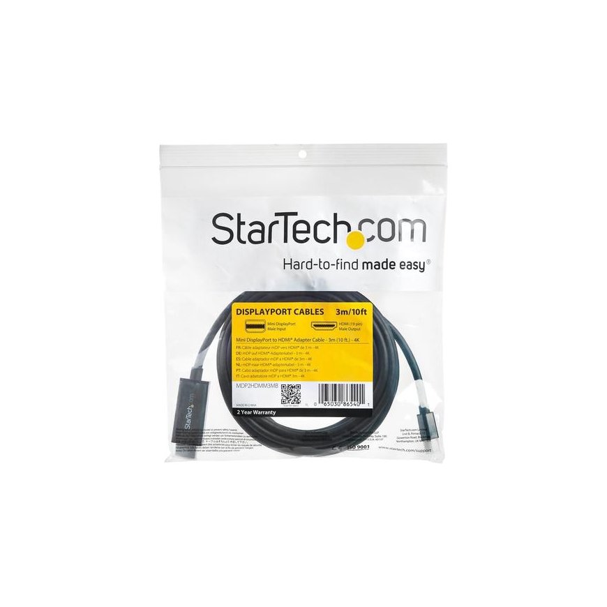 DisplayPort Male to DisplayPort Male Cable, 3m, black – 2