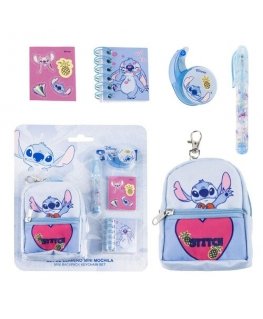 CERDÁ Disney Stitch Stationery Mini Backpack Set