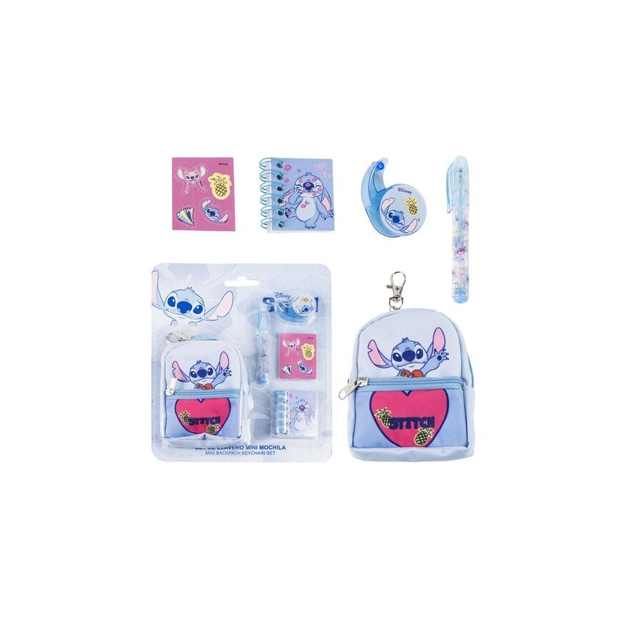 CERDÁ Disney Stitch Stationery Mini Backpack Set