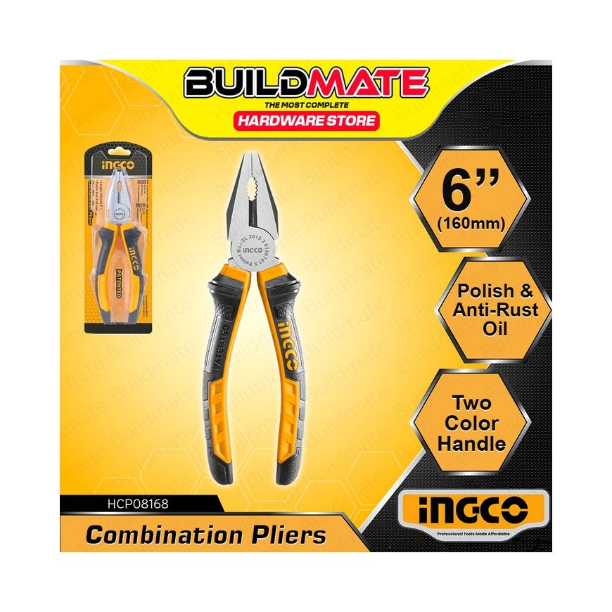 Ingco HCP08168 Combination Pliers CrV 160mm