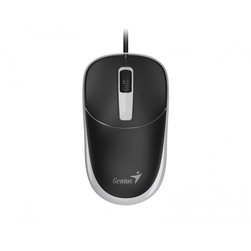 Genius DX-123 Juhtmega hiir, must-hall, 1200DPI, USB-C