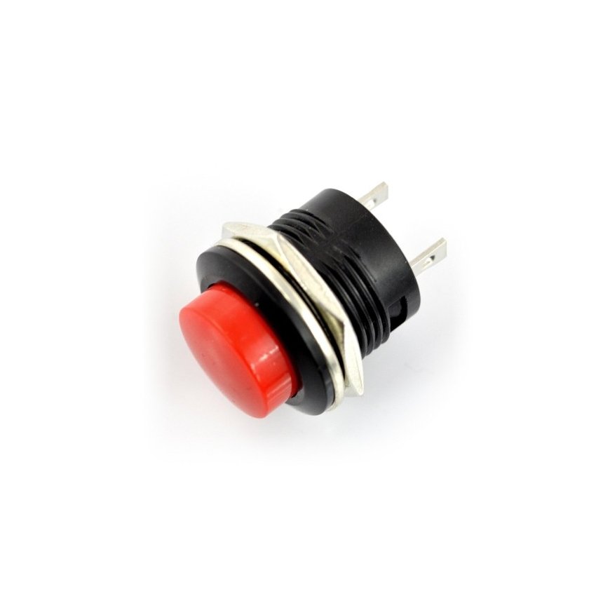 OEM ON-OFF slēdzis, momentāns, apaļš 250V/3A - sarkans - 5 gab. – 2