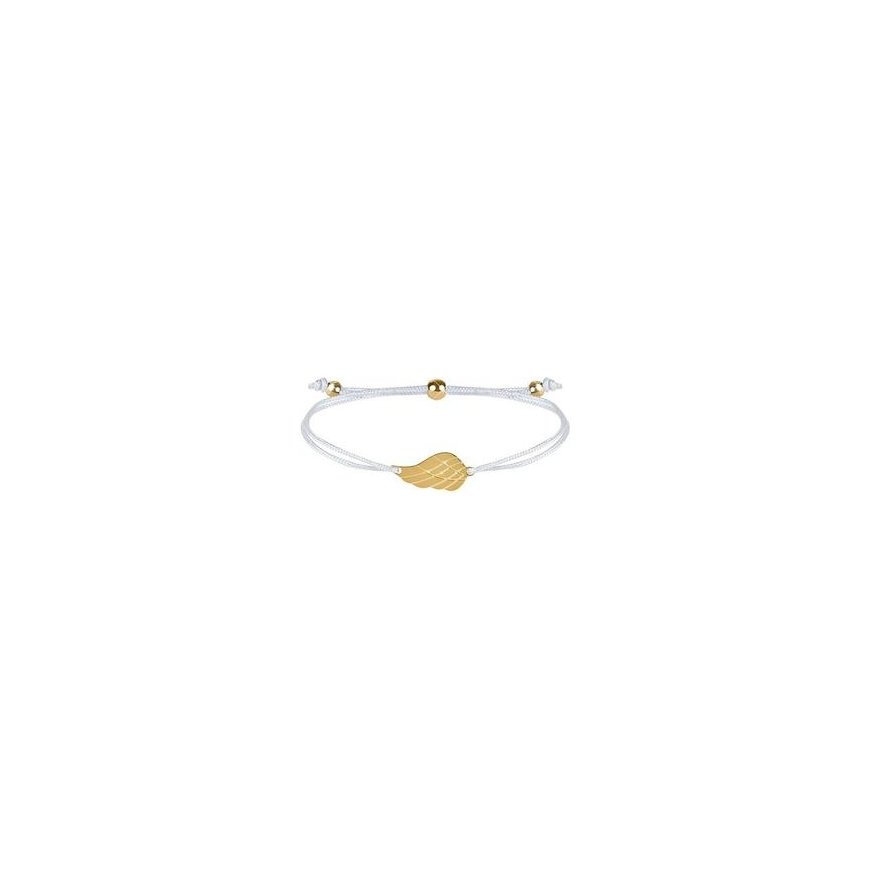 Twisted Bracelet with Angel Wing White/Gold – 2