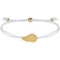 Twisted Bracelet with Angel Wing White/Gold Twisted Bracelet with Angel Wing White/Gold