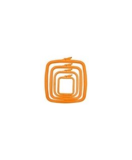 Nurge Marketing Nurge Square (Rectangular) Plastic Hair Ties 14.5*16.5 cm (Orange) 170-12OR