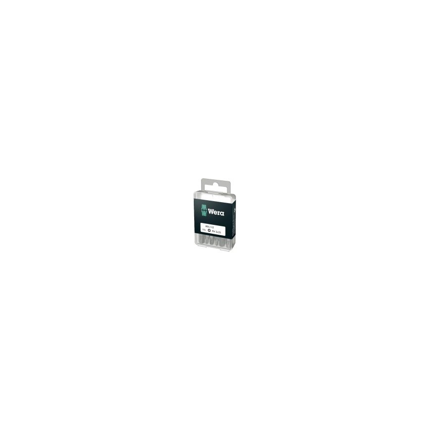 10tk 1/4" Phillips kruviotsikud, suurus PH3/25mm, Wera [05072402001] – 2