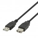 Deltaco 140002 USB-kaabel USB 2.0 2 m USB A Must