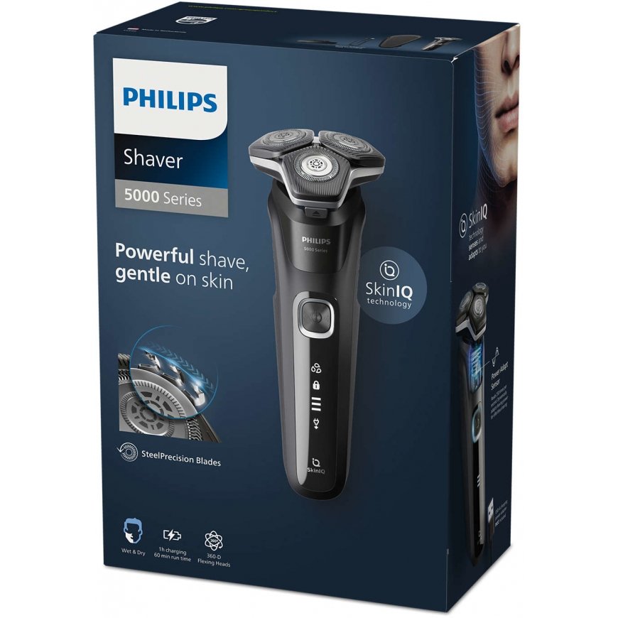 Philips SHAVER Series 5000 S5898/35 raseerija mehele Pöörlevad terad Trimmer Must – 4