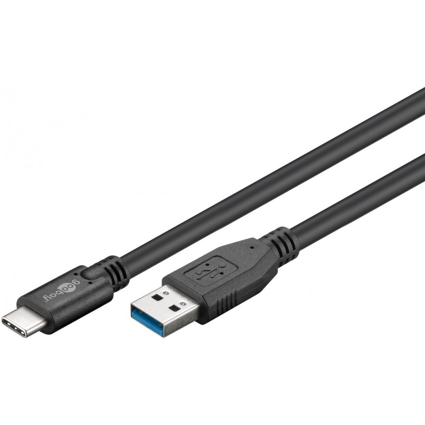 Goobay 67890 USB kabelis 1 m USB A USB C Melns – 2