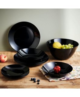 Salotų dubuo Zelie 24 cm juodas LUMINARC