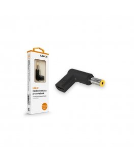 Aligator USB-C virtalähdeadapteri 5,5x2,5 mm, suunniteltu Acerin / Asuksen / HP:n / Lenovon / Toshiban kannettaville tietokoneil