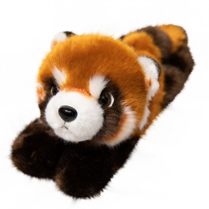 Lean Toys Pliushinis punainen pandakarhu avaimenperä 13 cm