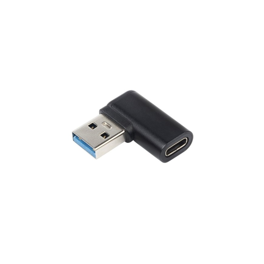 „PremiumCord“ 90° izliektā USB-C ligzda uz A tipa USB3.0 spraudni
