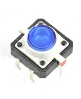 Oem taktikalüliti 12x12, 7mm THT 6 kontaktiga - sinine valgustus - 5 tk