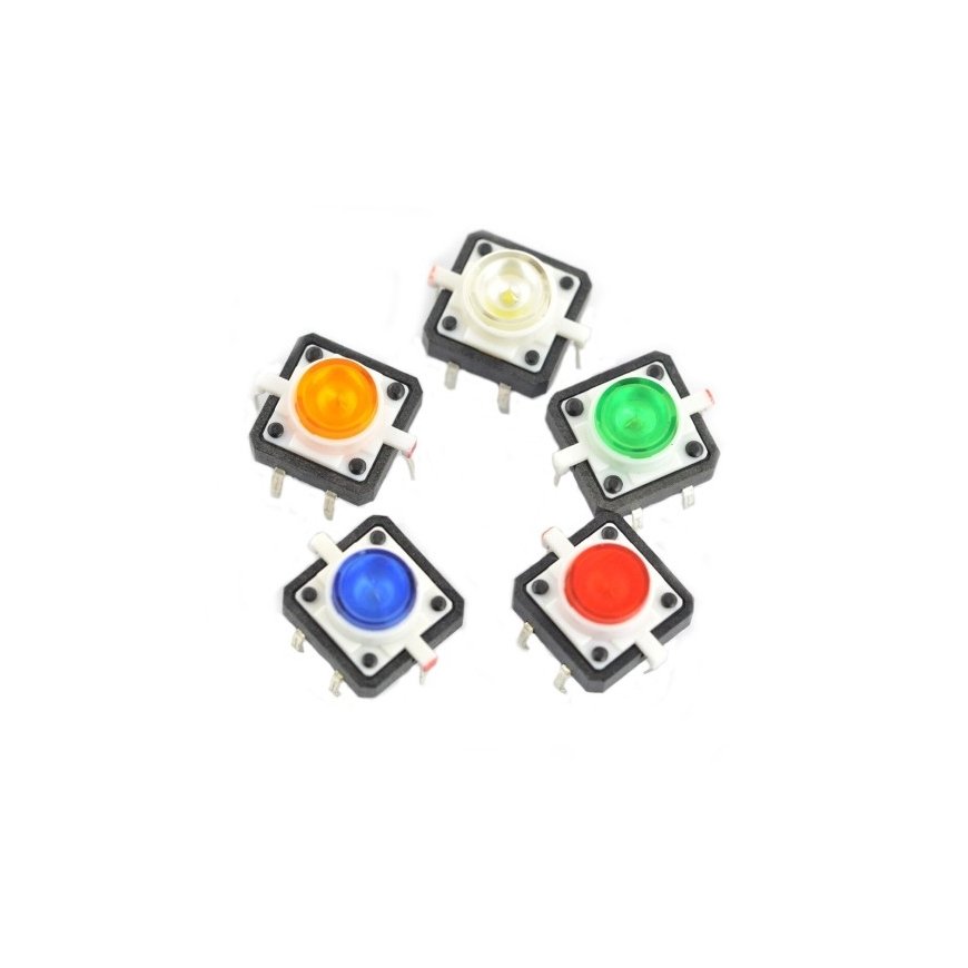 Oem taktikalüliti 12x12, 7mm THT 6 kontaktiga - sinine valgustus - 5 tk – 2
