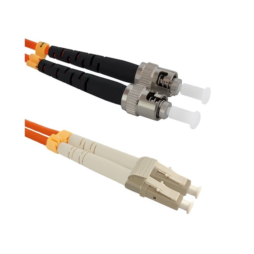 Qoltec 54072 InfiniBand- ja kuituoptiikkakaapeli 2 m LC ST Oranssi
