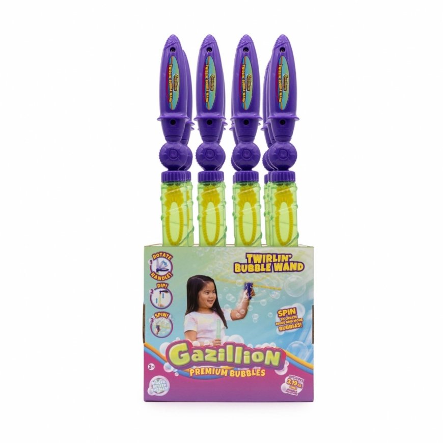 GAZILLION Soap Bubbles Twirlin Bubble Wand, 36749