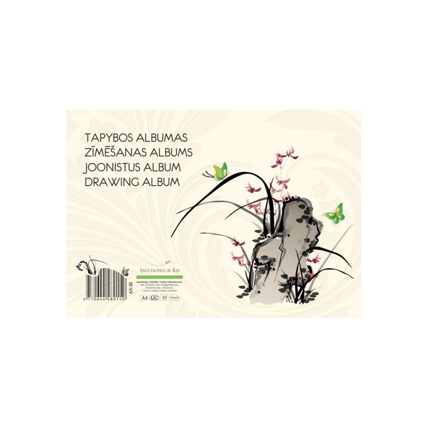 Tapybas albums SMLT, A4, 150 g, līmjots, (40) 0708-204