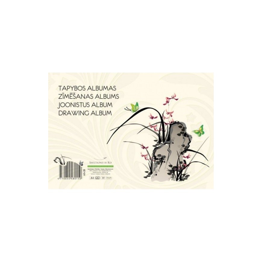 Tapybas albums SMLT, A4, 150 g, līmjots, (40) 0708-204 – 2