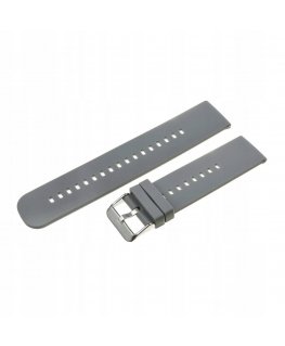 "Pacific U27" rubber watch strap - dark gray/silver - 20 mm