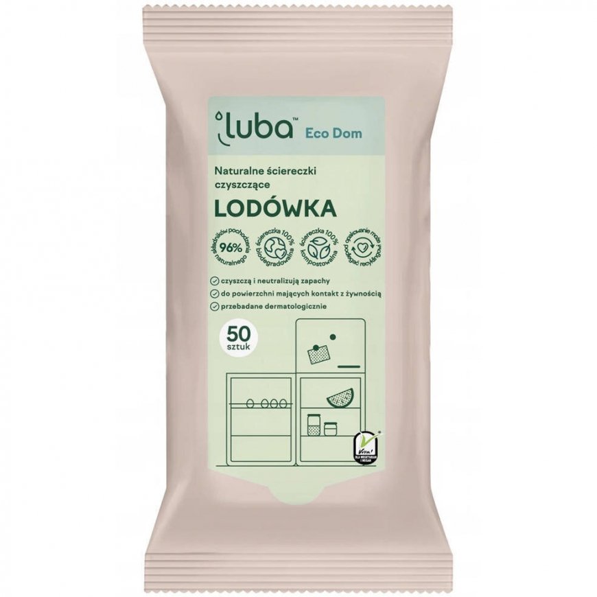 Luba Eco Dom natūralios valymo šluostės Šaldytuvas 50 vnt.