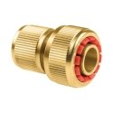 CELLFAST QUICK CONNECTOR FOR GARDEN HOSES, BRASS 3/4" WITH STOP BRASS FUNCTION CELLFAST QUICK CONNECTOR FOR GARDEN HOSES, BRASS 3/4" WITH STOP BRASS FUNCTION
