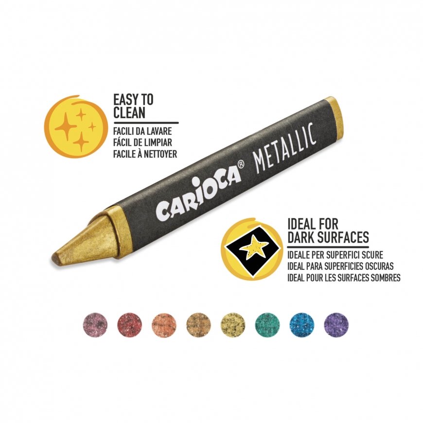 Carioca Metallic Maxi Wax 8 pcs – 3