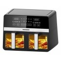 Heinner HAF-K10DB24BK rasvakeitin Kaksois 9,5 L Erillinen 2400 W Kuumakiertoilmakypsennin musta Heinner HAF-K10DB24BK rasvakeitin Kaksois 9,5 L Erillinen 2400 W Kuumakiertoilmakypsennin musta