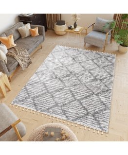 Mėlynas kilimėlis WELLI GEOMETRIC 2 spalvų 140x190 Hakano