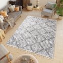 Blue Rug WELLI GEOMETRIC 2 colors blue 140x190 Hakano
