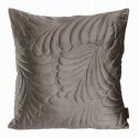 Eurofirany RIA4 Velvet Pillowcase, quilted using traditional sewing methods with a leaf pattern, 45X45 cm, color: dark sand Eurofirany RIA4 Velvet Pillowcase, quilted using traditional sewing methods with a leaf pattern, 45X45 cm, color: dark sand