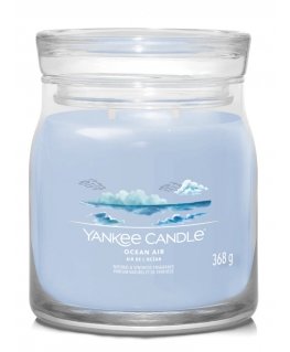 Yankee Candle Ocean Air vahakynttilä Sylinteri Meripihka, Jasmiini, Santelipuu Sininen 1 kpl