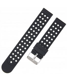 Pacific Rubber Watch Strap U12 - Black/Green - 20mm