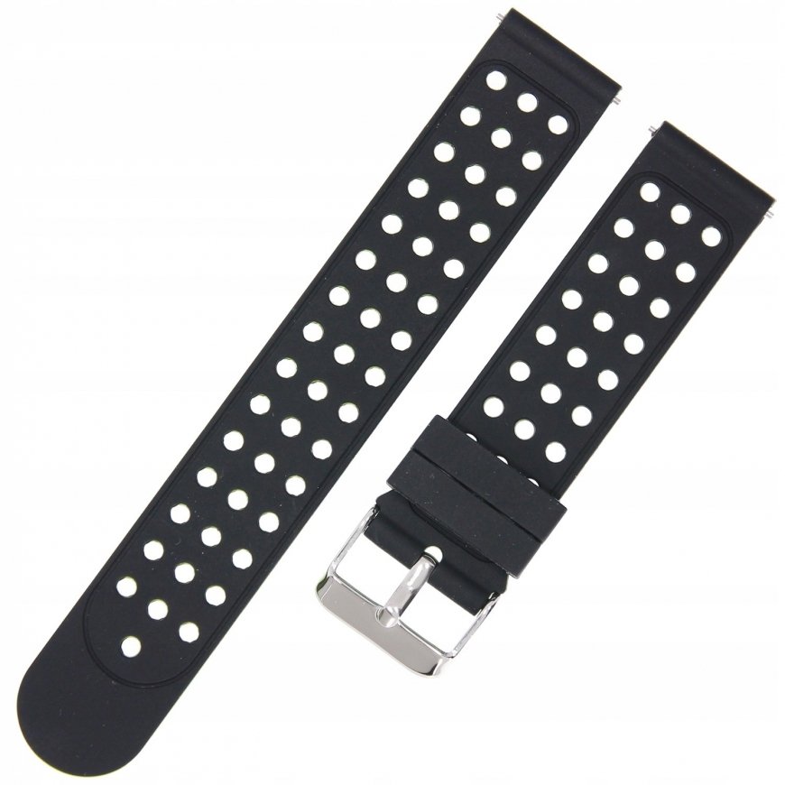 Pacific Rubber Watch Strap U12 - Black/Green - 20mm