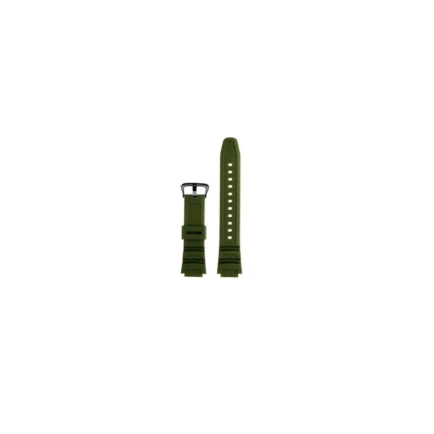 Pacific Guminā pulksteņa siksna U12 - melna/zaļa - 20mm – 2