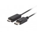 Lanberg CA-DPHD-11CC-0010-BK kaapelin sukupuolenvaihtaja DisplayPort HDMI musta Lanberg CA-DPHD-11CC-0010-BK kaapelin sukupuolenvaihtaja DisplayPort HDMI musta