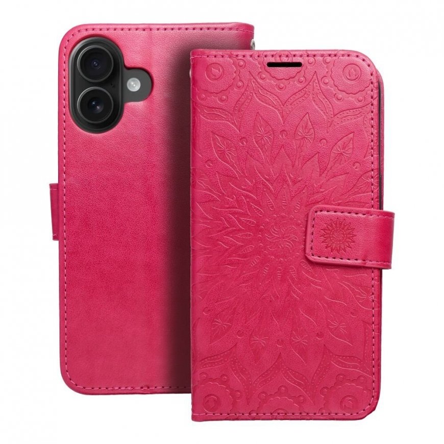 Oem MEZZO grāmatu vāks, kas paredzēts Samsung Galaxy A26 5G, mandala magenta. – 2