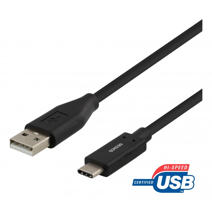 Deltaco USBC-1005 USB kabelis USB 2