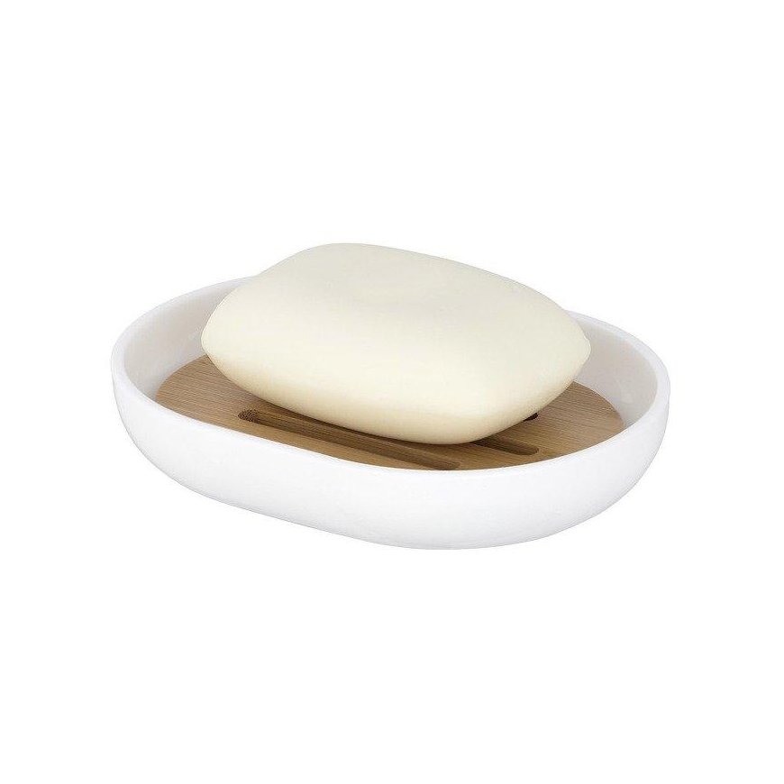 POSA bamboo and plastic soap dish, Scandinavian style bath tray - WENKO
