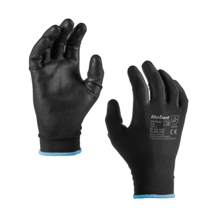 Rebel Polyurethane Work Gloves CS-P002 Size 9 L (10 sets)