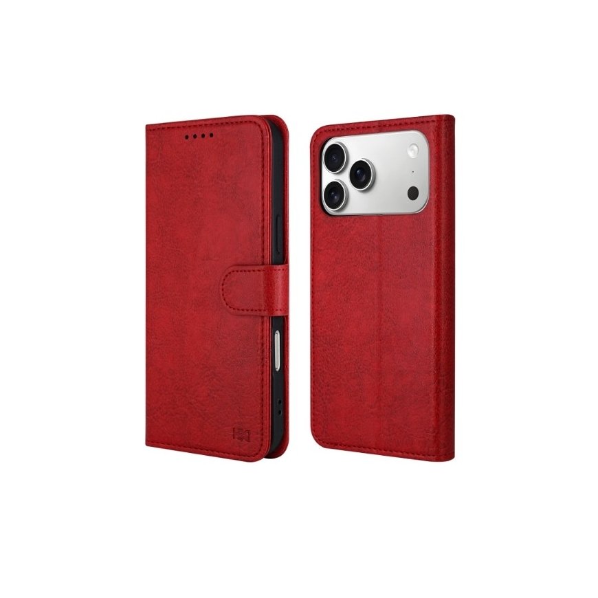 Reach Dėklas Wallet Case Samsung A125 A12/M127 M12 sarkans