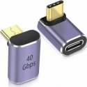 PremiumCord USB-C to USB-C Adapter, USB 4.0, 90° Angled PremiumCord USB-C to USB-C Adapter, USB 4.0, 90° Angled