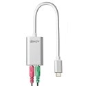 Lindy 42711 дата-кабель мобильных телефонов Белый USB C 3,5 мм