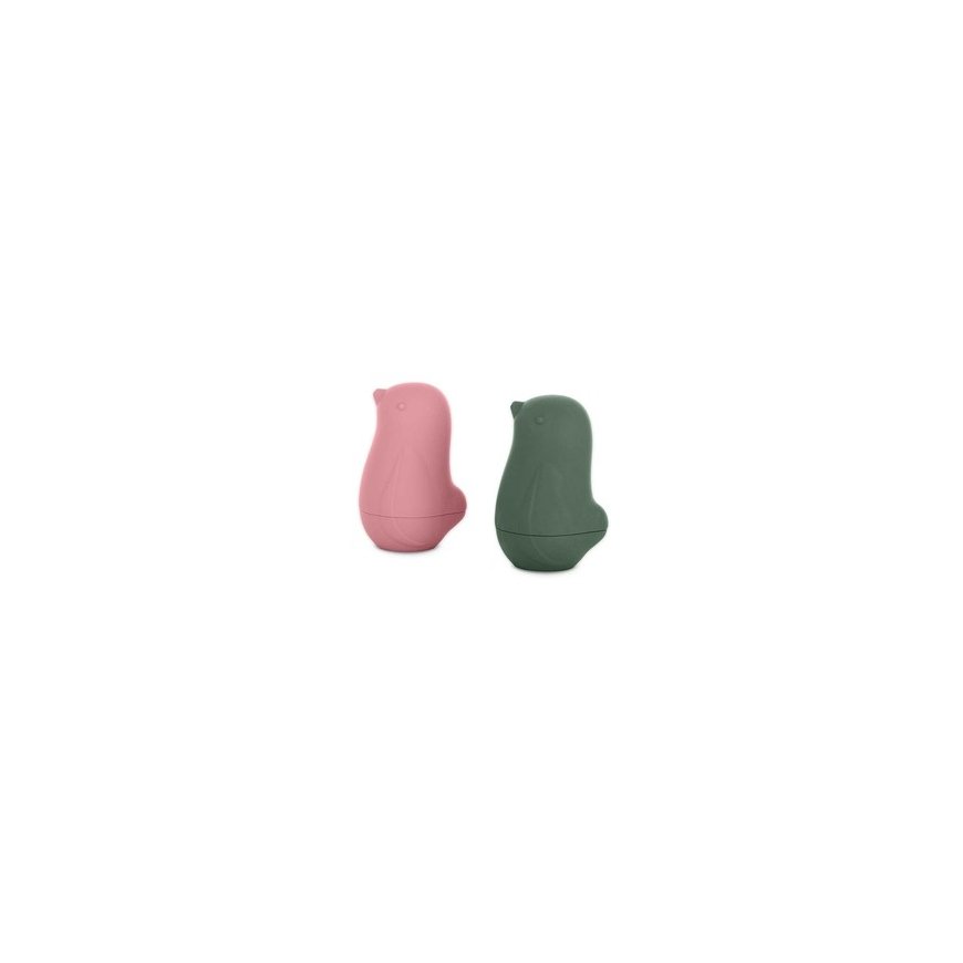 Petite&Mars Love Birds - silicone bath toys, 2pcs | Intense Ochre