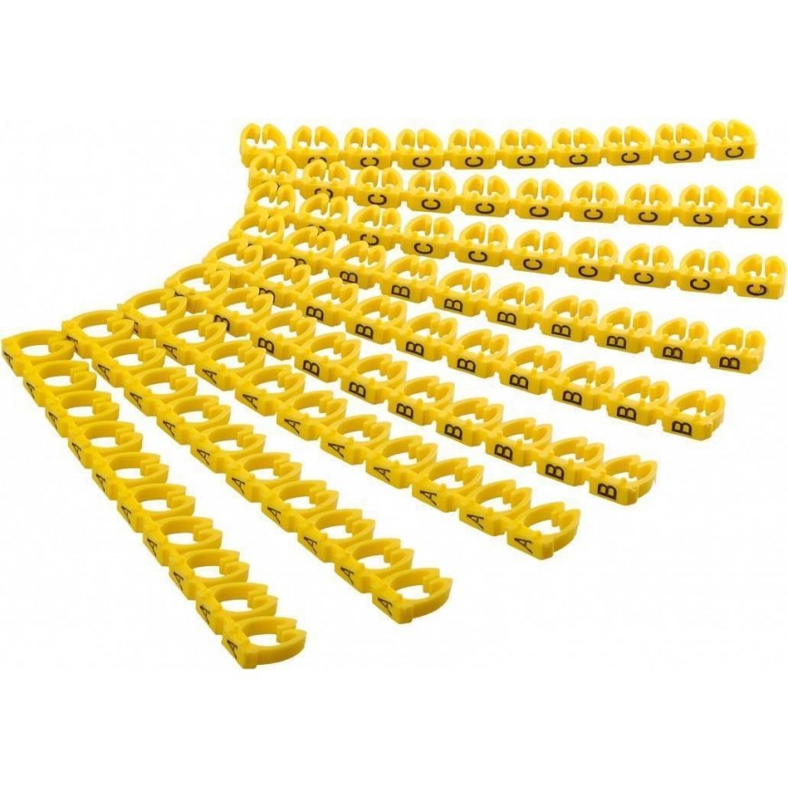 Goobay 72518 kaablimarker Kollane PVC 90 tk