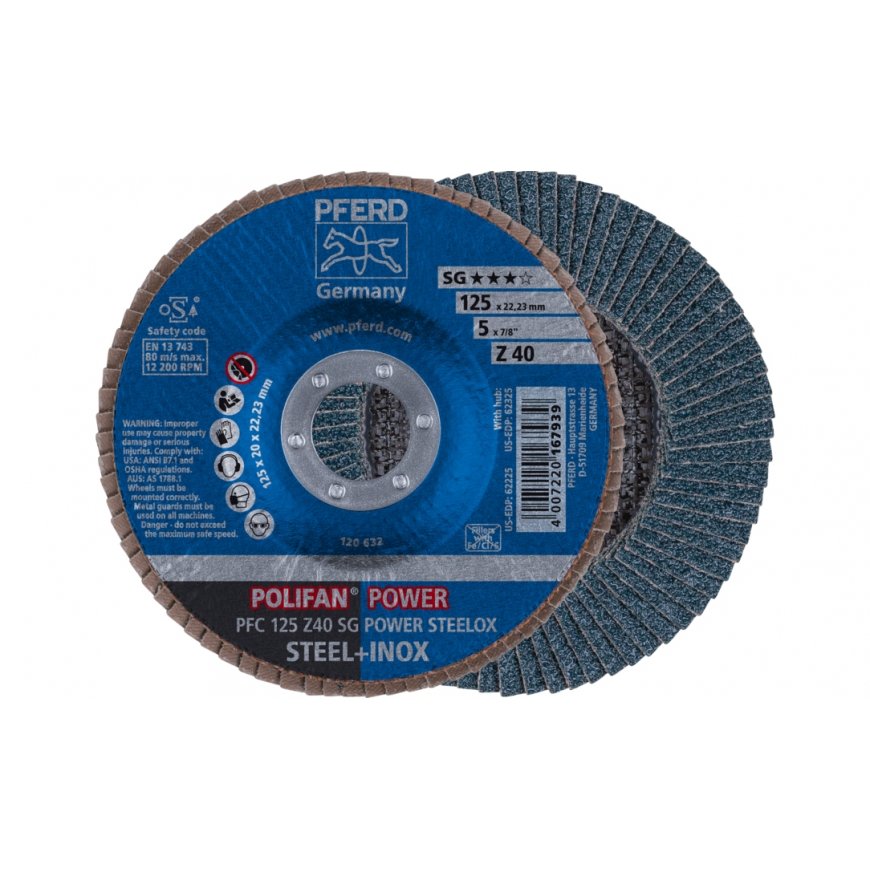 PFERD PFC 125 Z 40 SG POWER STEELOX pöörleva tööriista lihvimis- ja poleerimisvahend Metall